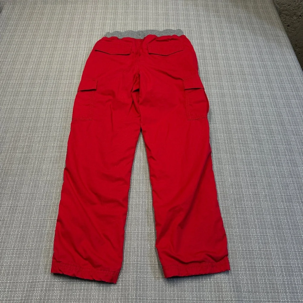 Hanna Andersson Kids Red‎ Cotton Lined Cargo Pants US 10 Drawstring